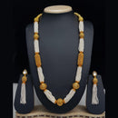 JCM Gold Plated Kundan and Crystal Long Necklace Set
