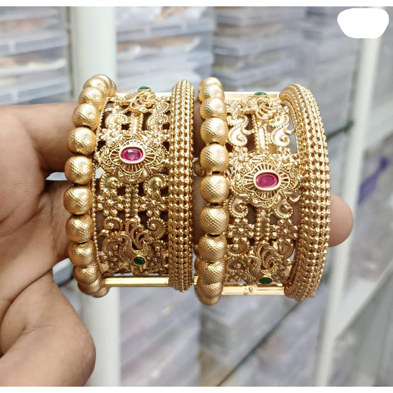 JCM Gold Plated Pota Stone Openable Kada