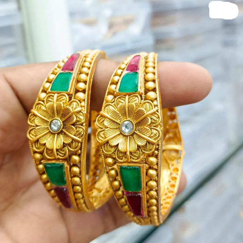 JCM Gold Plated Pota Bangles Set