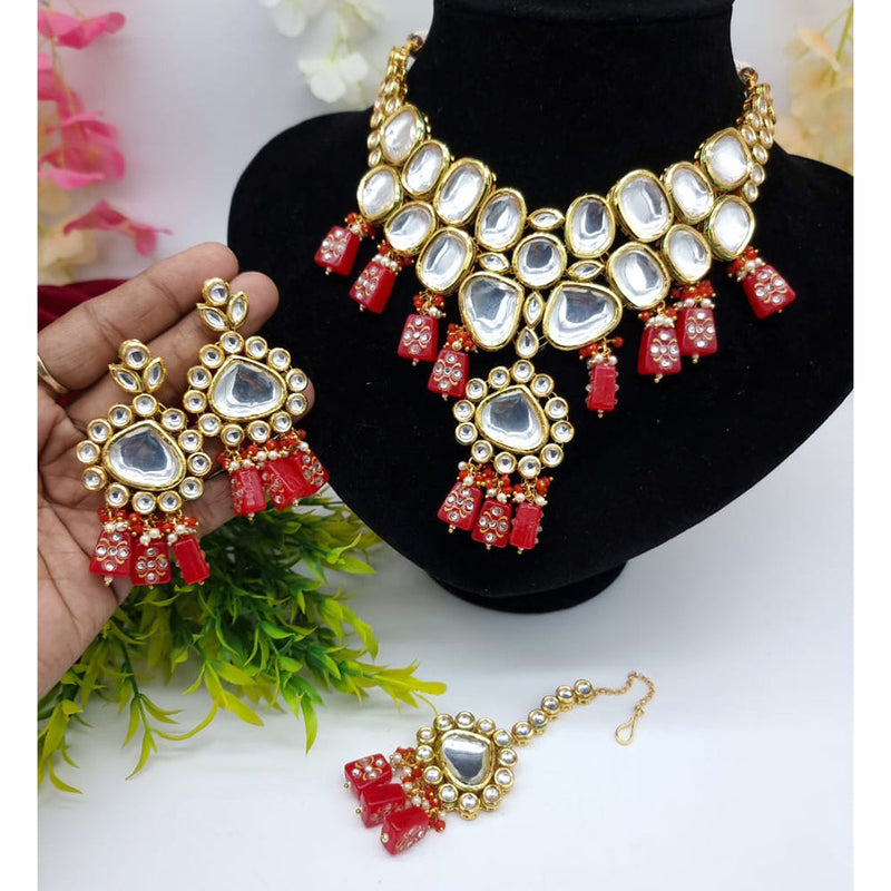 JCM Gold Plated Kundan Necklace Set