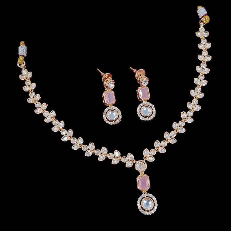 JCM Gold Plated Kundan Necklace Set