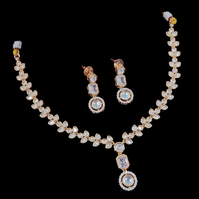 JCM Gold Plated Kundan Necklace Set