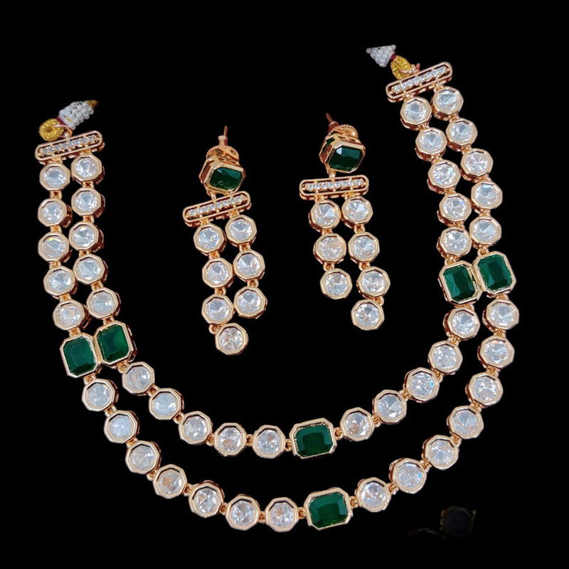 JCM Gold Plated Kundan Necklace Set