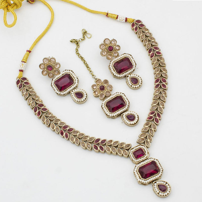 JCM Gold Plated Austrian Stone Necklace Set