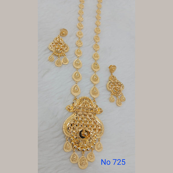 Sunrise Gold Forming Gold Long Necklace Set