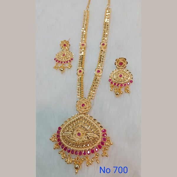 Sunrise Gold Forming Gold Long Necklace Set