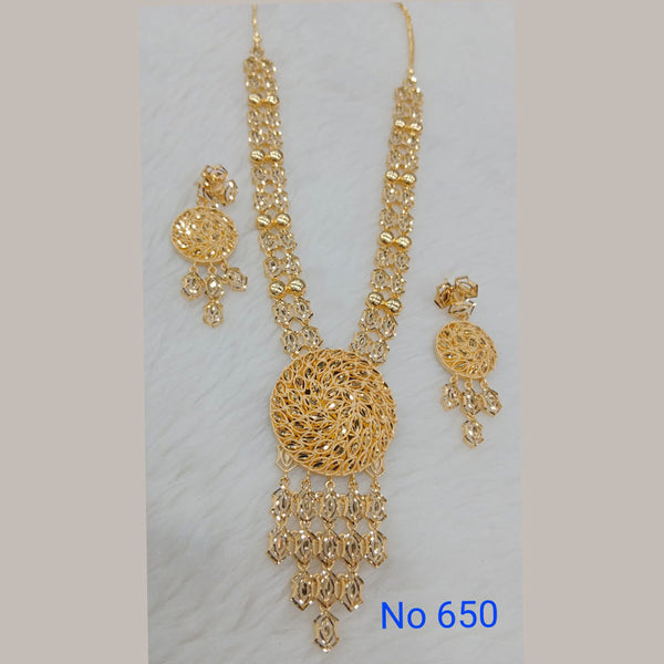 Sunrise Gold Forming Gold Long Necklace Set