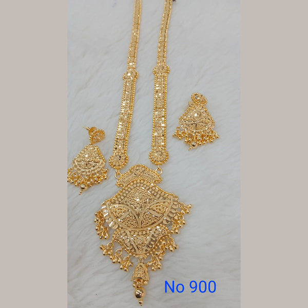 Sunrise Gold Forming Gold Long Necklace Set