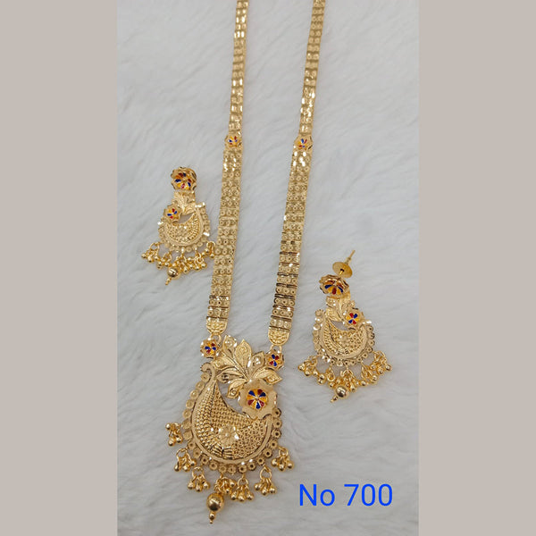 Sunrise Gold Forming Gold Long Necklace Set