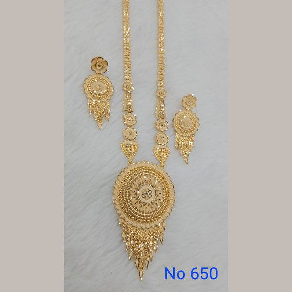 Sunrise Gold Forming Gold Long Necklace Set