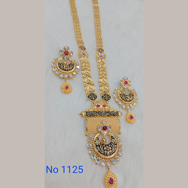 Sunrise Gold Forming Gold Long Necklace Set