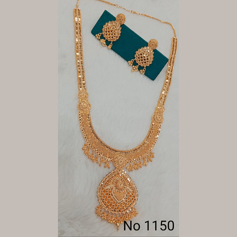 Sunrise Gold Forming Gold Long Necklace Set