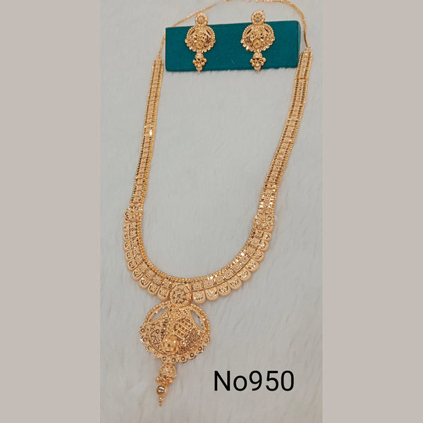 Sunrise Gold Forming Gold Long Necklace Set