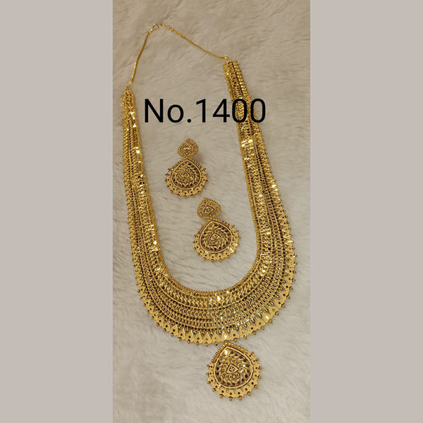 Sunrise Gold Forming Gold Long Necklace Set