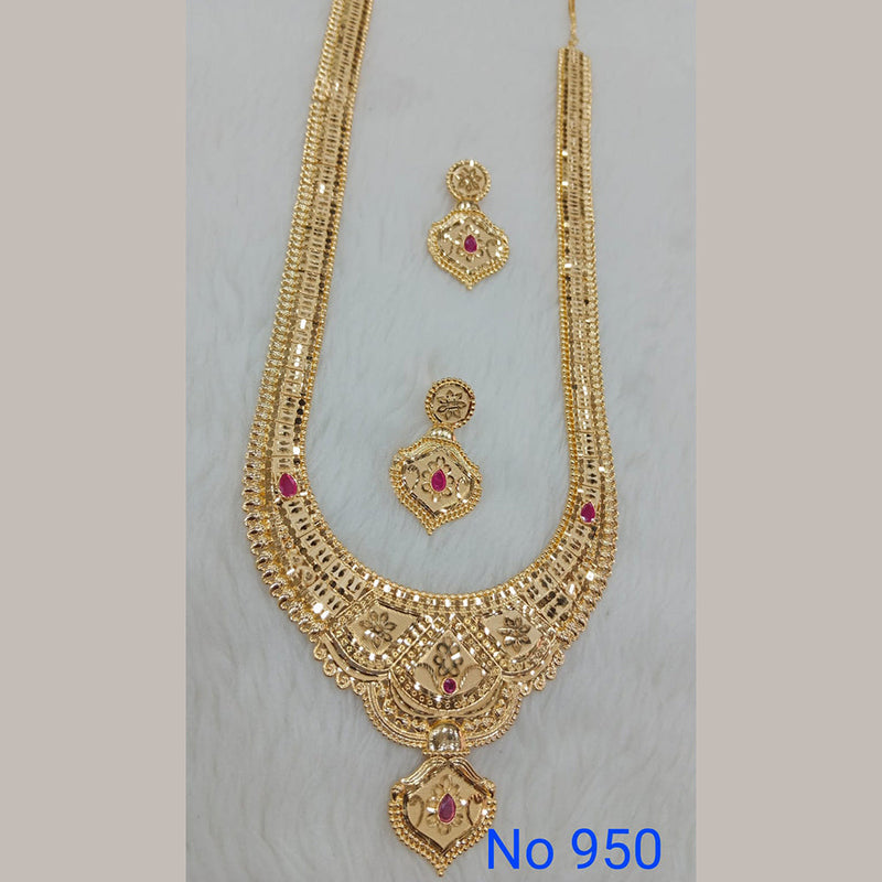 Sunrise Gold Forming Gold Long Necklace Set