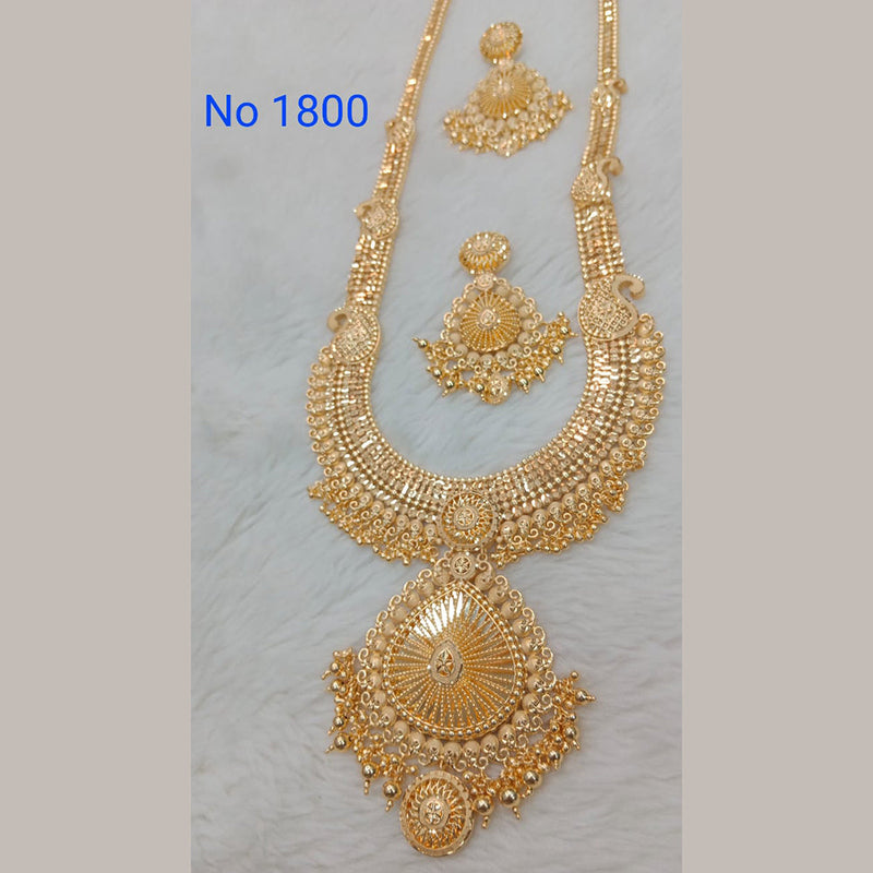 Sunrise Gold Forming Gold Long Necklace Set