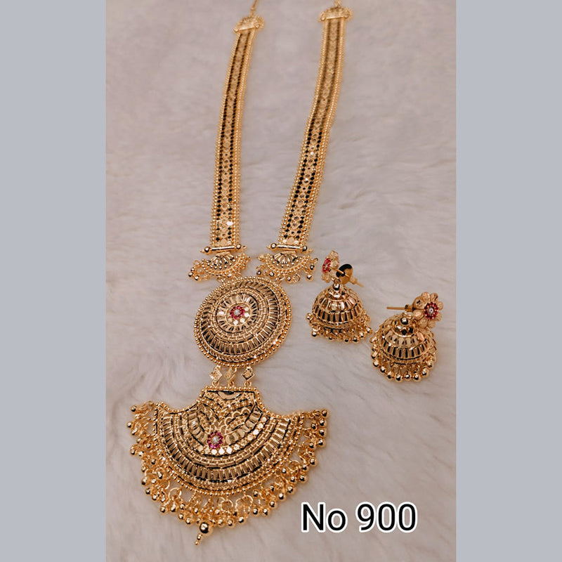 Sunrise Gold Forming Gold Long Necklace Set