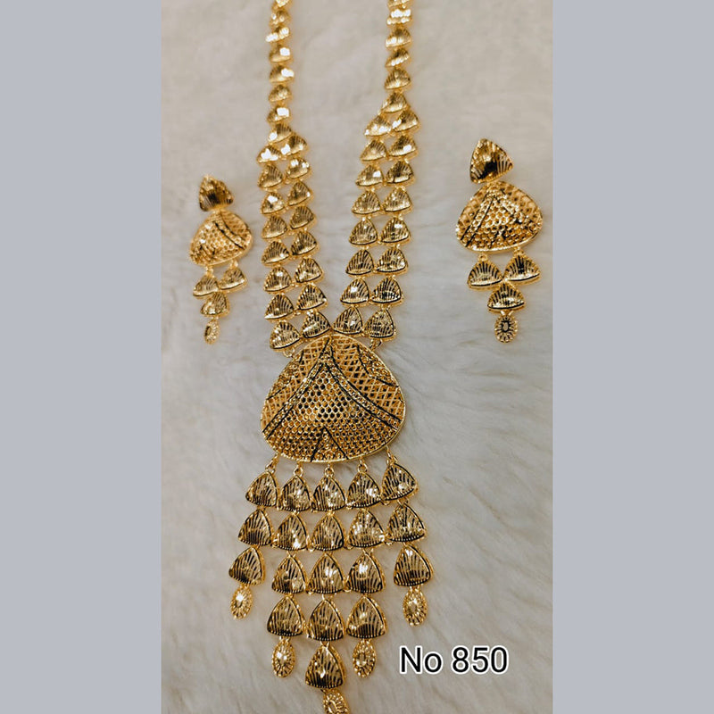 Sunrise Gold Forming Gold Long Necklace Set