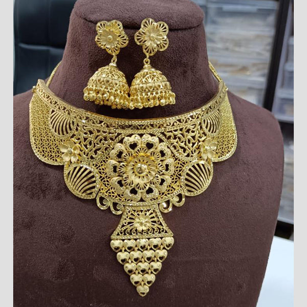 Sunrise Gold Forming Gold Choker Necklace Set