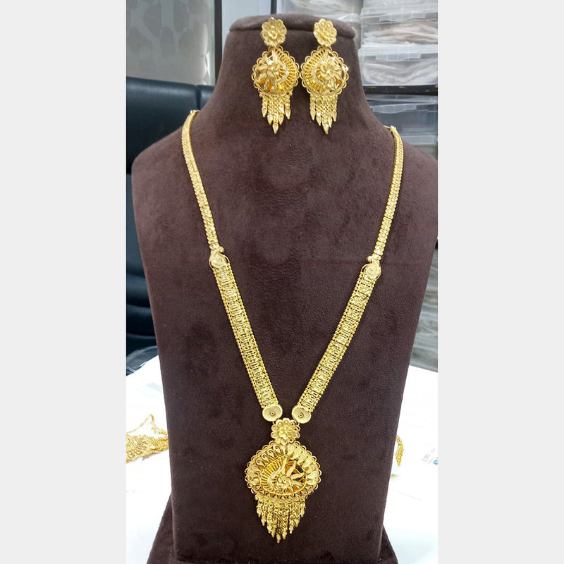 Sunrise Gold Forming Gold Long Necklace Set