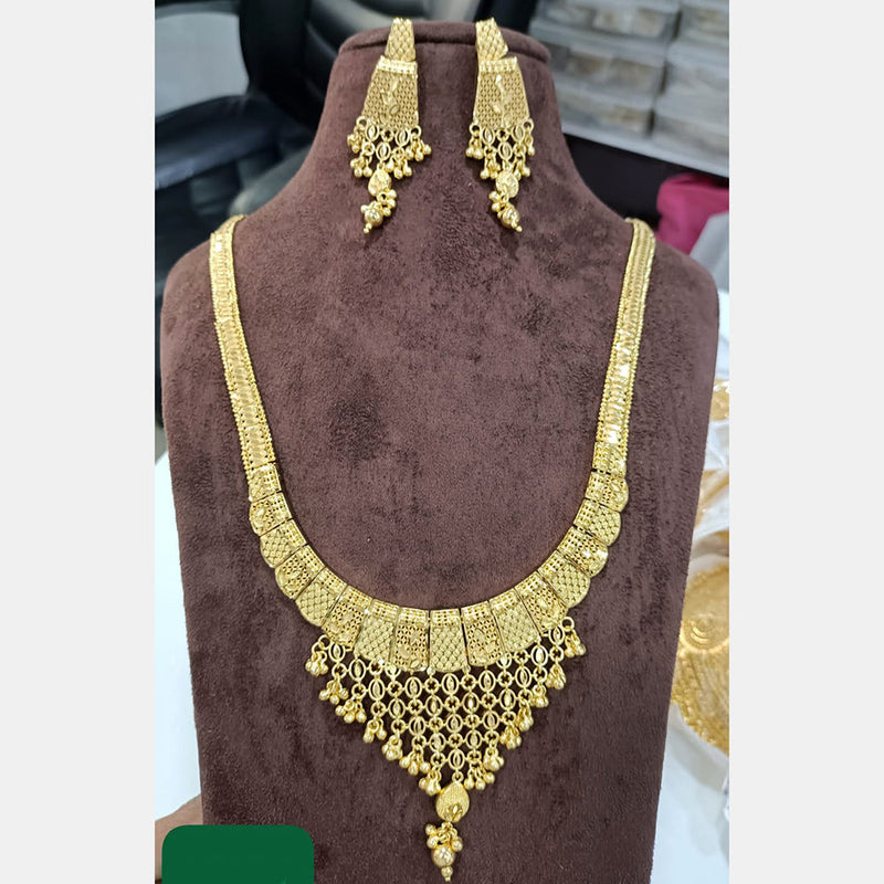 Sunrise Gold Forming Gold Long Necklace Set