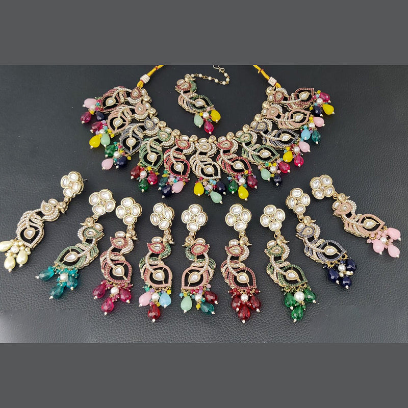 Rani Sati Jewels Gold Plated Kundan Necklace Set