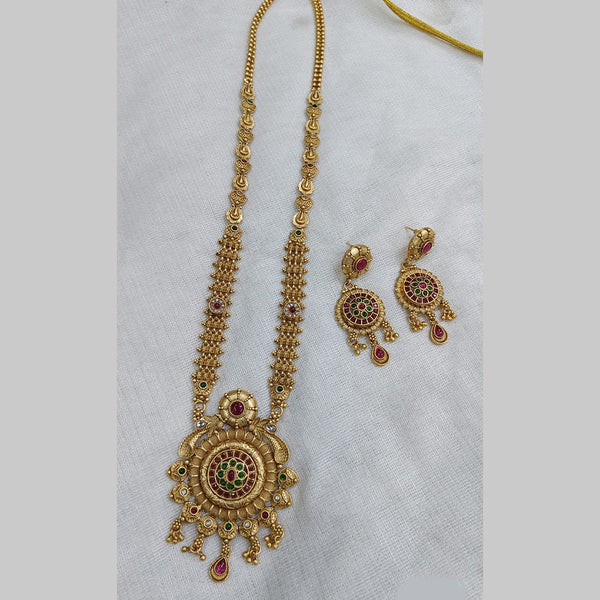 Rani Sati Jewels Gold Plated Pota Long Necklace Set