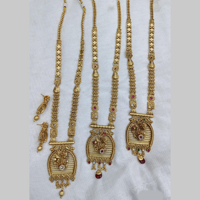 Rani Sati Jewels Gold Plated Pota Long Necklace Set