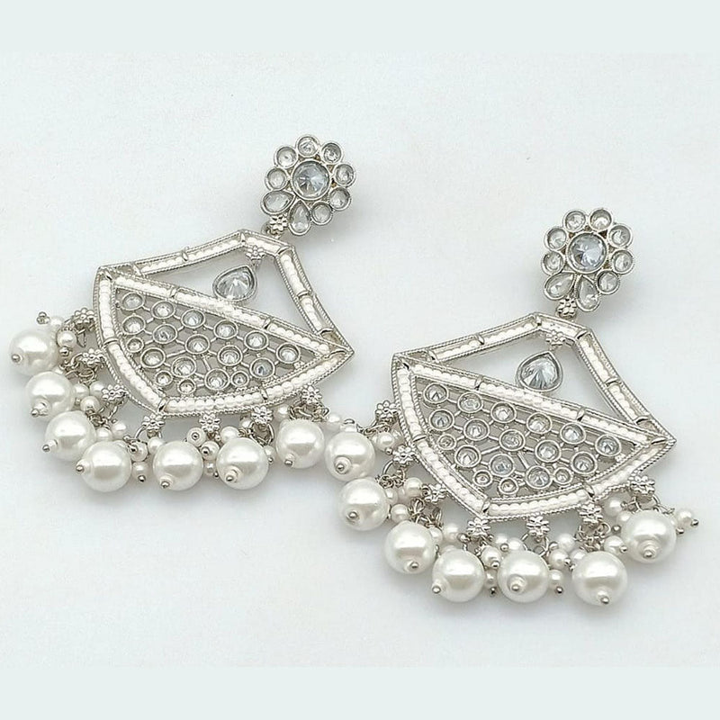 Rani Sati Jewels Silver Plated Reverse AD Earring