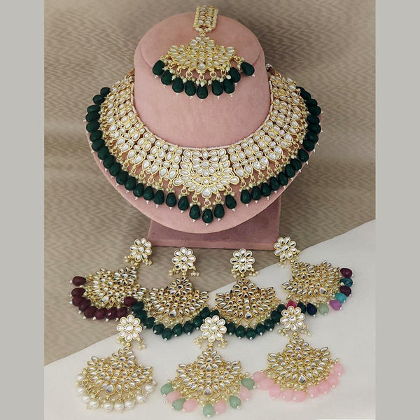 Rani Sati Jewels Gold Plated Kundan Necklace Set
