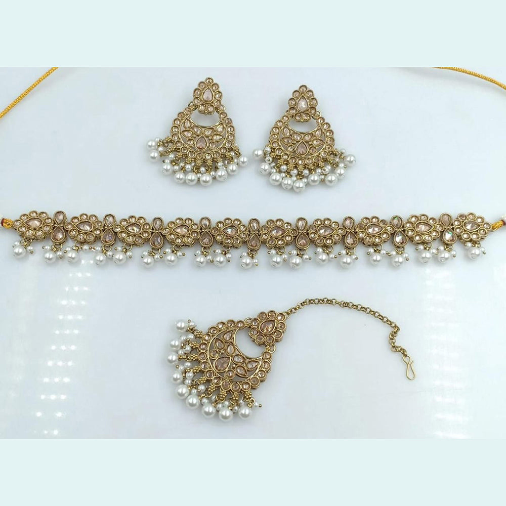 Buy Antique Gold Choker / Pakistani Jewelry /indian Jewelry / Indian Bridal  Jewelry / Desi Bridal Jewelry / Bollywood Jewelry / Bridal Choker Online in  India - Etsy