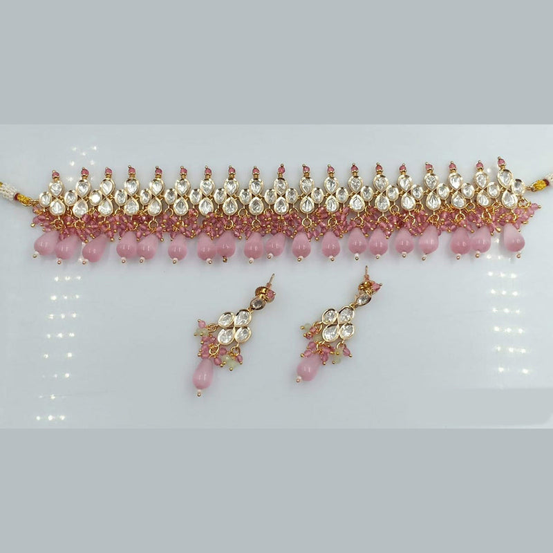 Rani Sati Jewels Gold Plated Kundan Choker Necklace Set