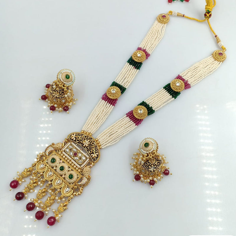 Rani Sati Jewels Gold Plated Long Necklace Set