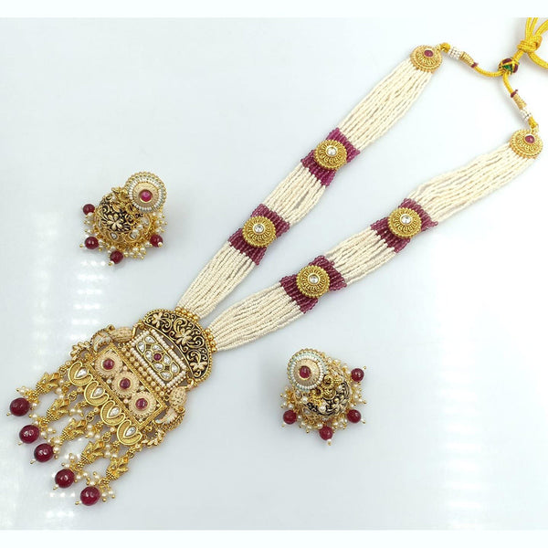 Rani Sati Jewels Gold Plated Long Necklace Set