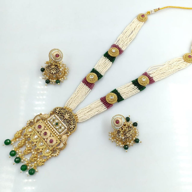 Rani Sati Jewels Gold Plated Long Necklace Set