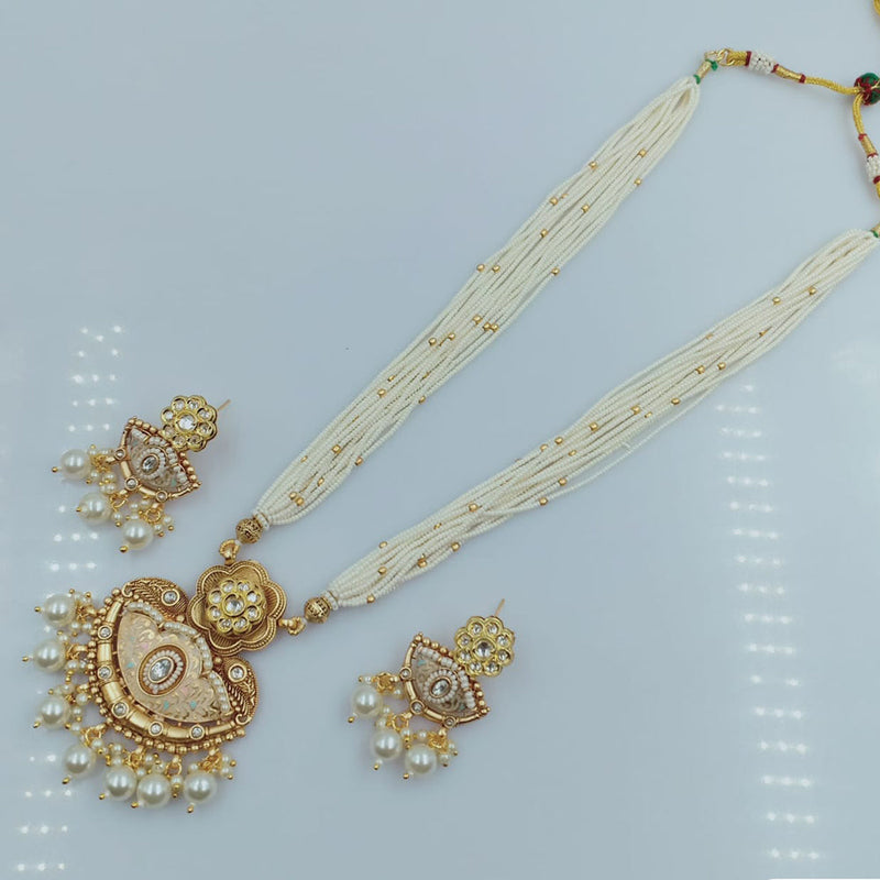 Rani Sati Jewels Gold Plated Long Necklace Set