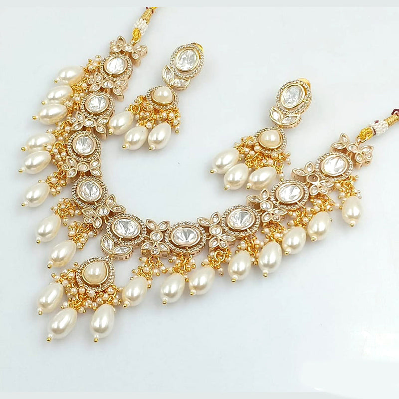 Rani Sati Jewels Gold Plated Kundan Necklace Set