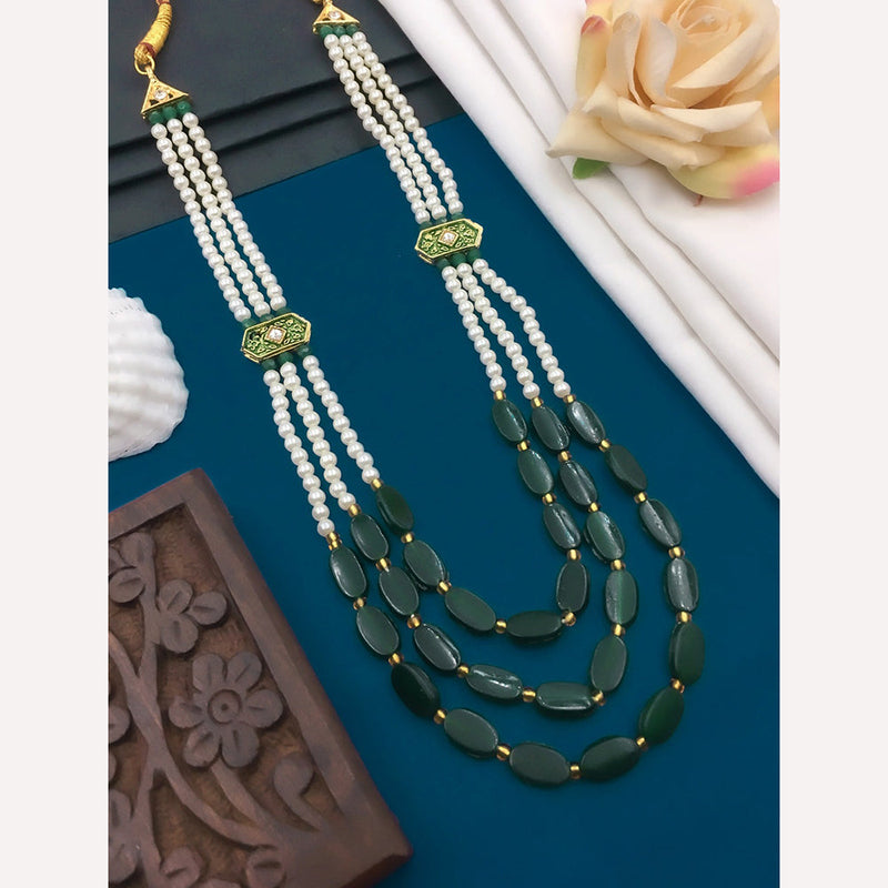 Shree Jai Sai Art Pearls and Beads Long Necklace Set