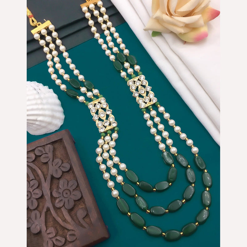 Shree Jai Sai Art Pearls and Beads Long Necklace Set