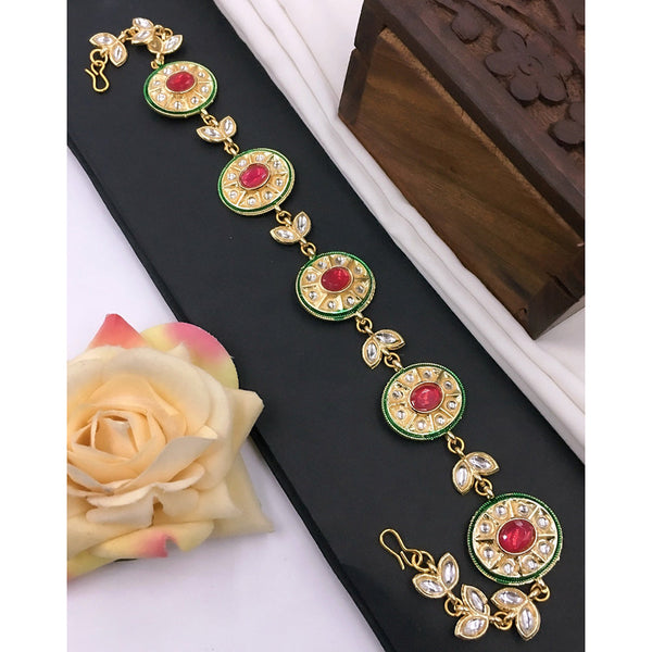 Shree Jai Sai Art Gold Plated Kundan Sheeshphool