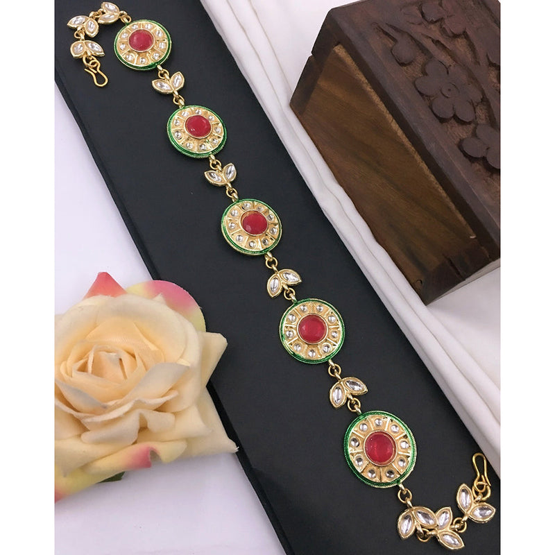 Shree Jai Sai Art Gold Plated Kundan Sheeshphool