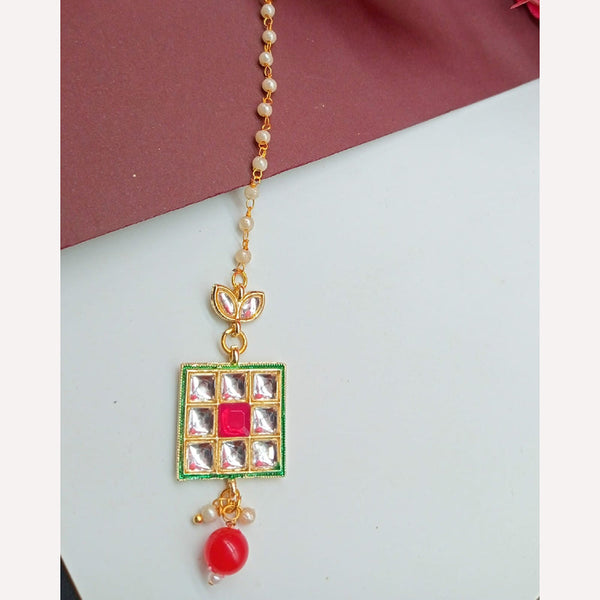 Shree Jai Sai Art Gold Plated Maangtikka