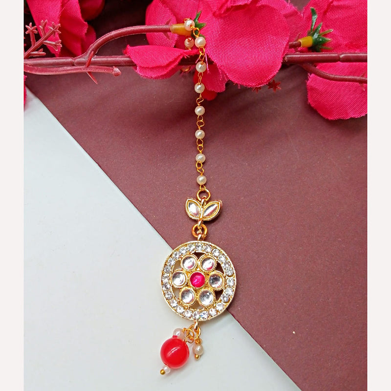 Shree Jai Sai Art Gold Plated Maangtikka