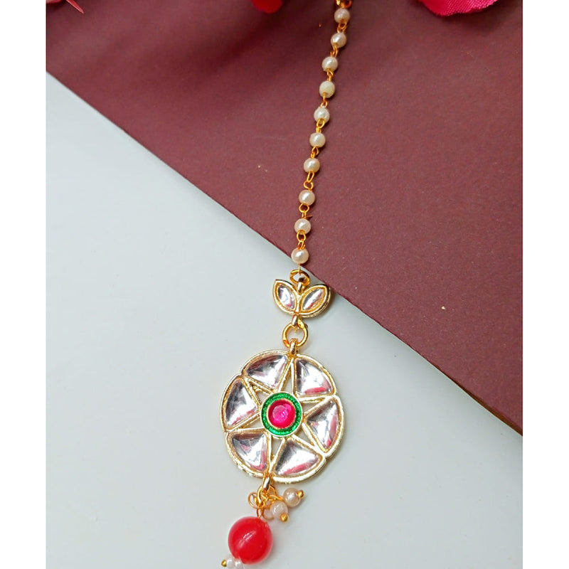 Shree Jai Sai Art Gold Plated Maangtikka