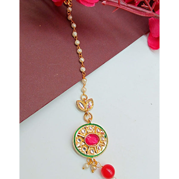 Shree Jai Sai Art Gold Plated Maangtikka