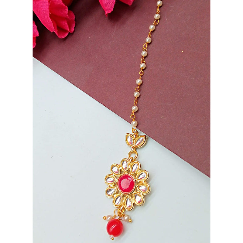 Shree Jai Sai Art Gold Plated Maangtikka