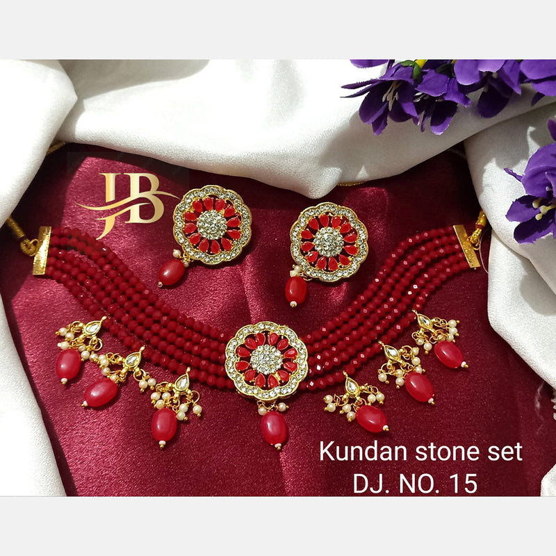 Shree Jai Sai Art Gold Plated Kundan Choker Necklace Set