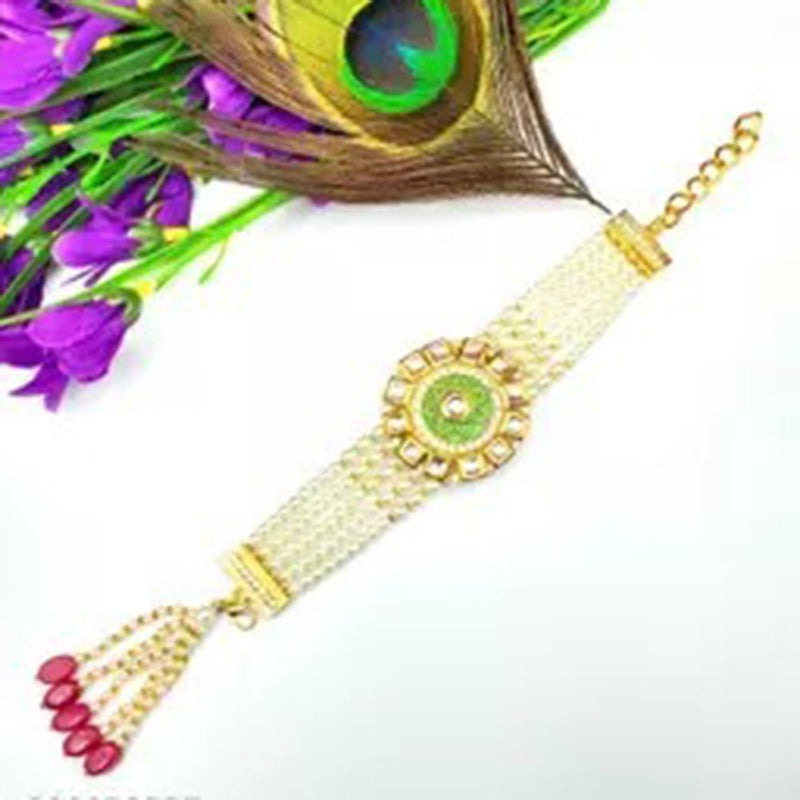 Shree Jai Sai Art Gold Plated Bracelet