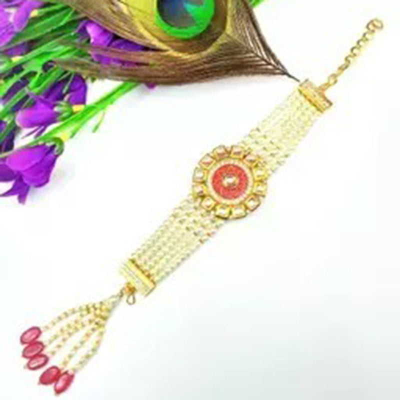 Shree Jai Sai Art Gold Plated Bracelet