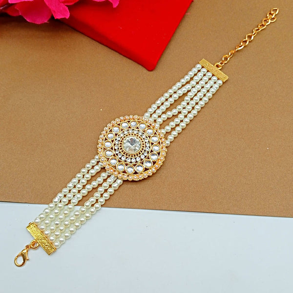Shree Jai Sai Art Gold Plated Bracelet